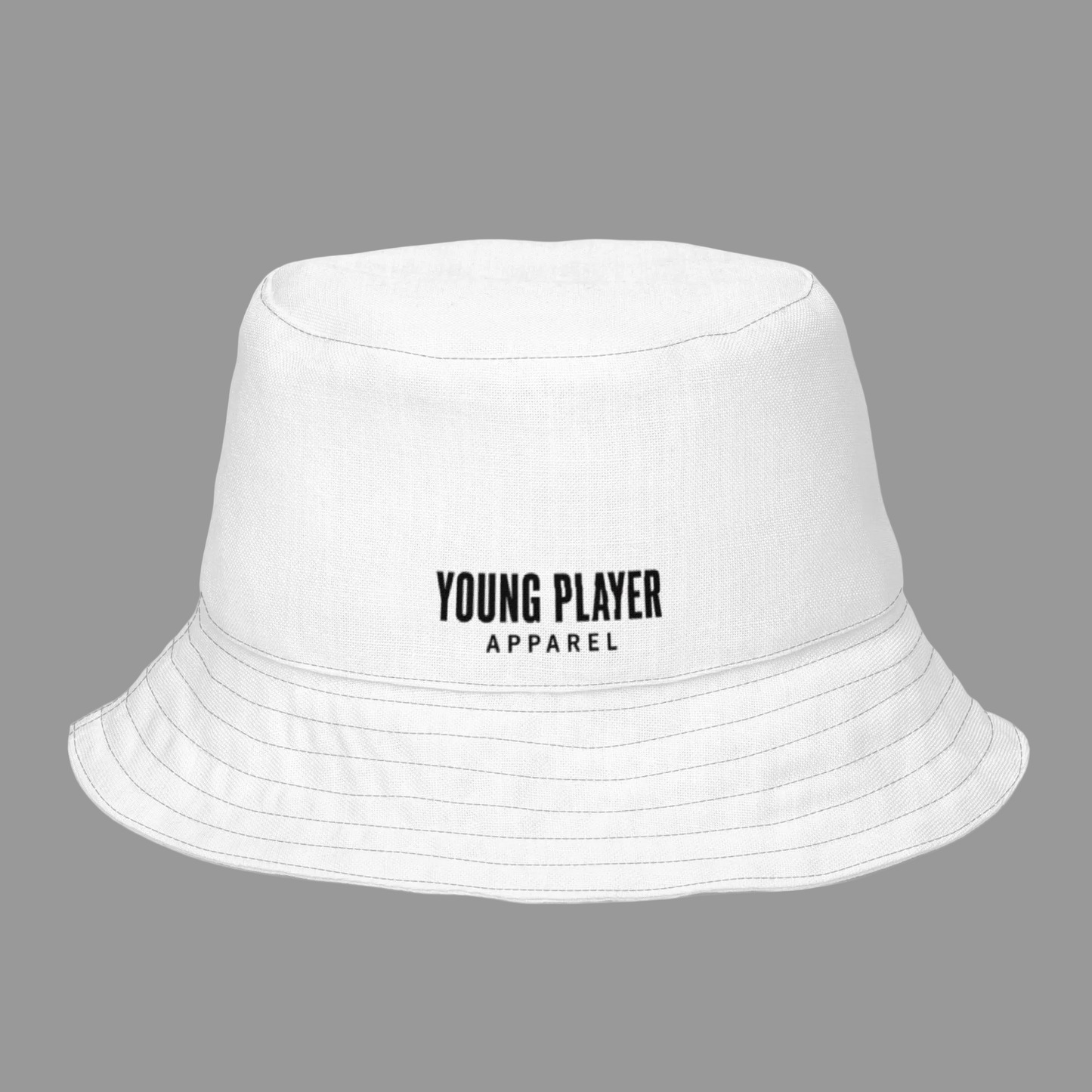 Bfly Logo Reversible Bucket Hat - White