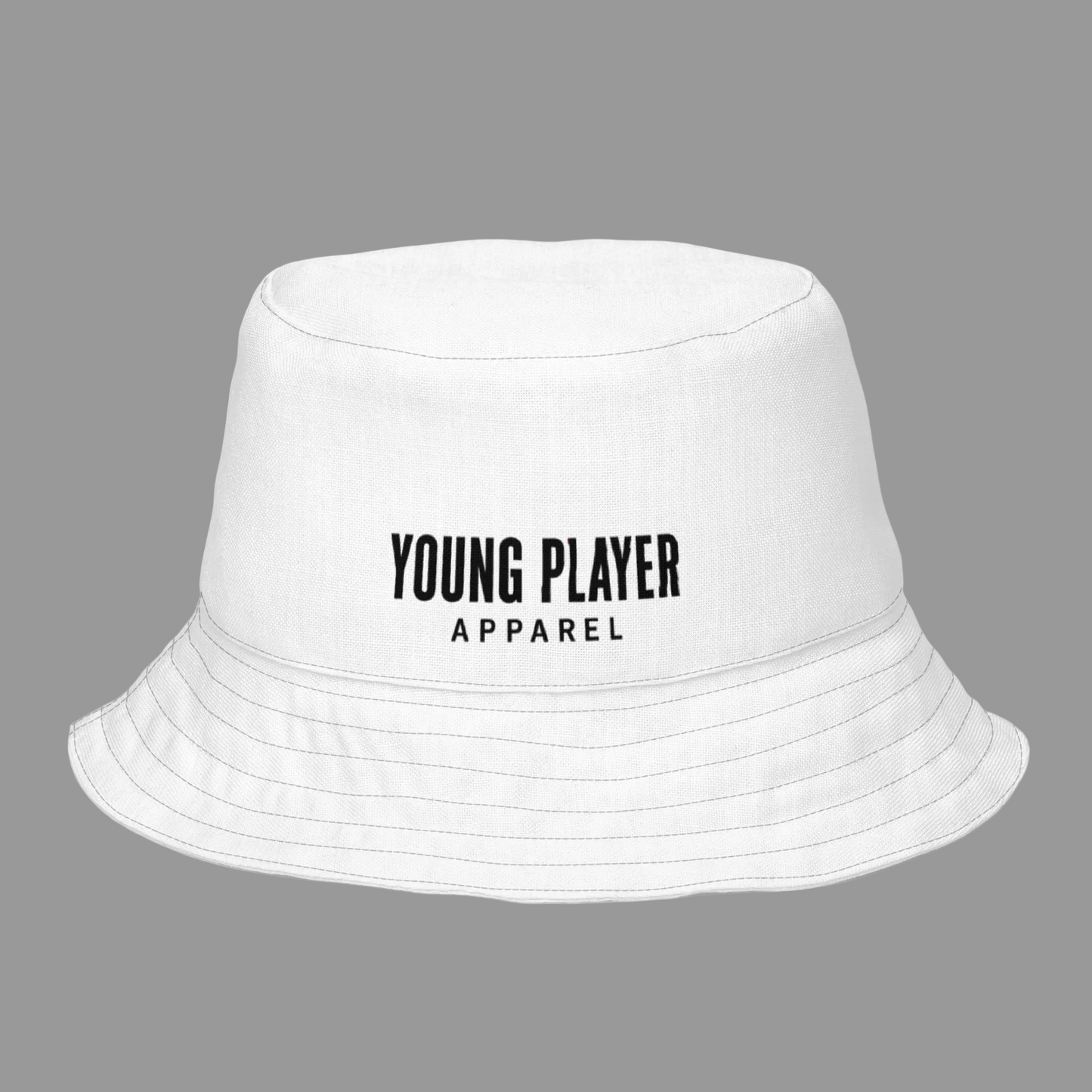YP Logo Reversible Bucket Hat - White